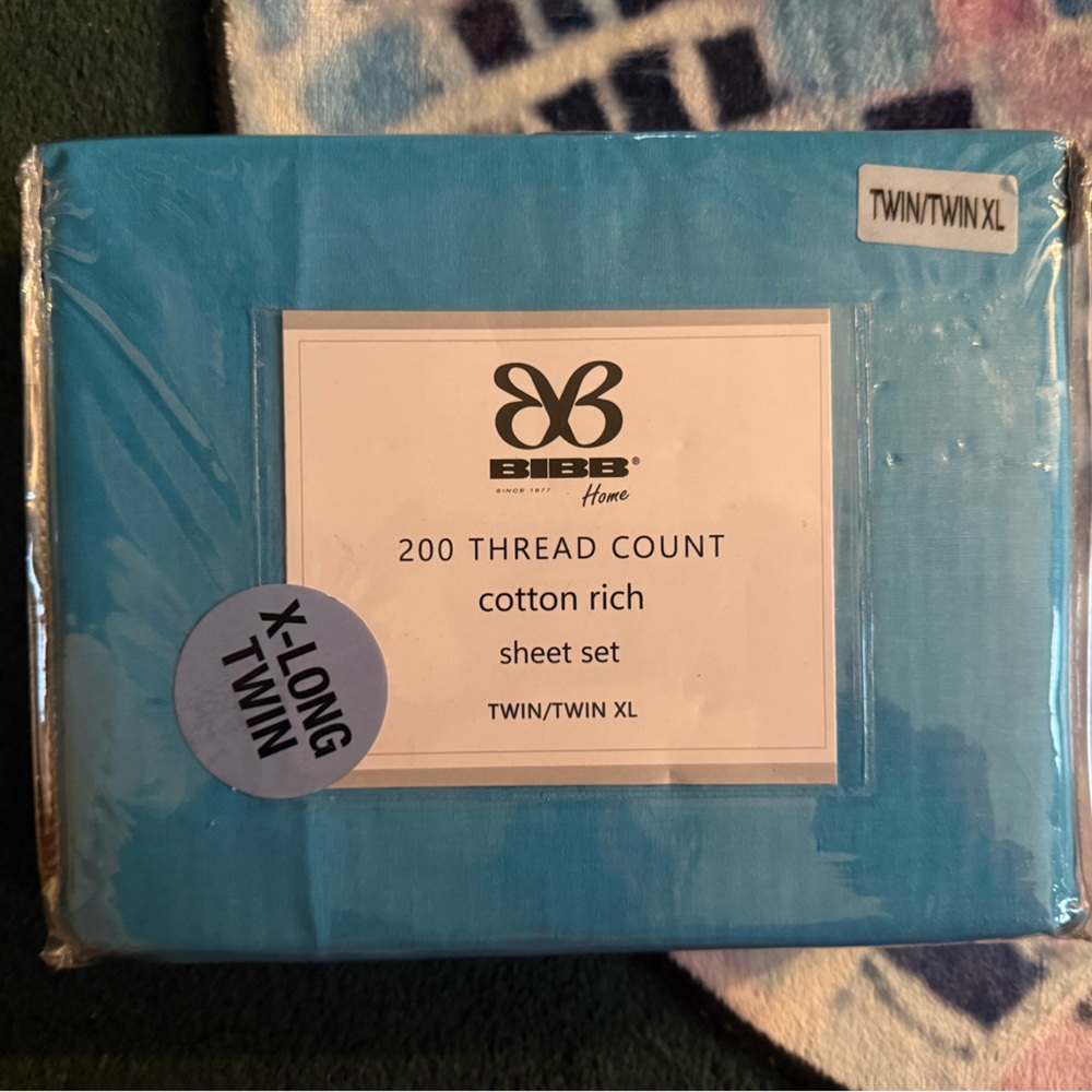 Blue Cotton Rich Sheet Set - Twin XL